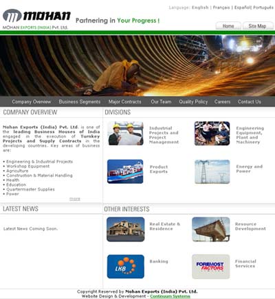 home page Mohan exports